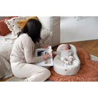 Nærbilde av tekstur på Babykokong Cocoonababy med lintrekk 0-3 mnd