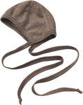 Babylue i merinoull/silke GOTS str. 62/68 valnøtt Engel forfra