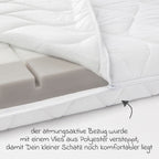 Babymadrass Joy 60 x 120 cm - Julius Zöllner montert i barneseng