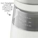 Detalj av kontrollpanel på Babymatkoker 4-i-1 med damping og mikser, grønn