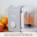 Nærbilde av dampkurv i Babymatkoker Babycook Express 4-i-1 Velvet Grey