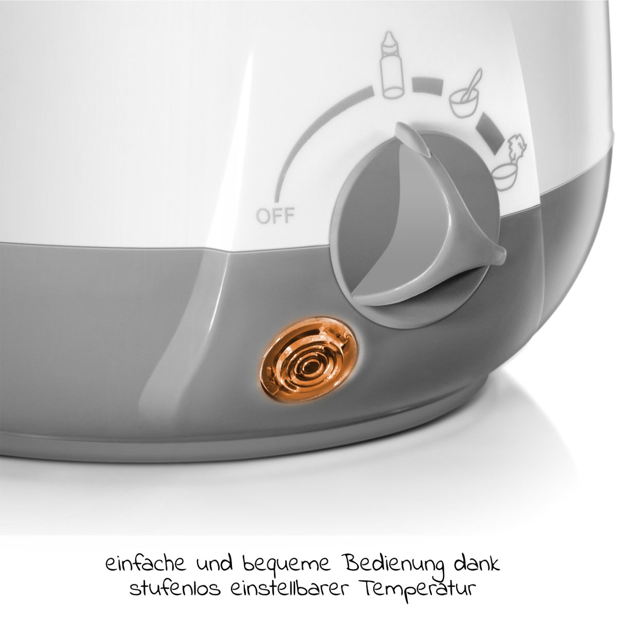 Babymatvarmer Simply Hot bakside med kabelopprulling