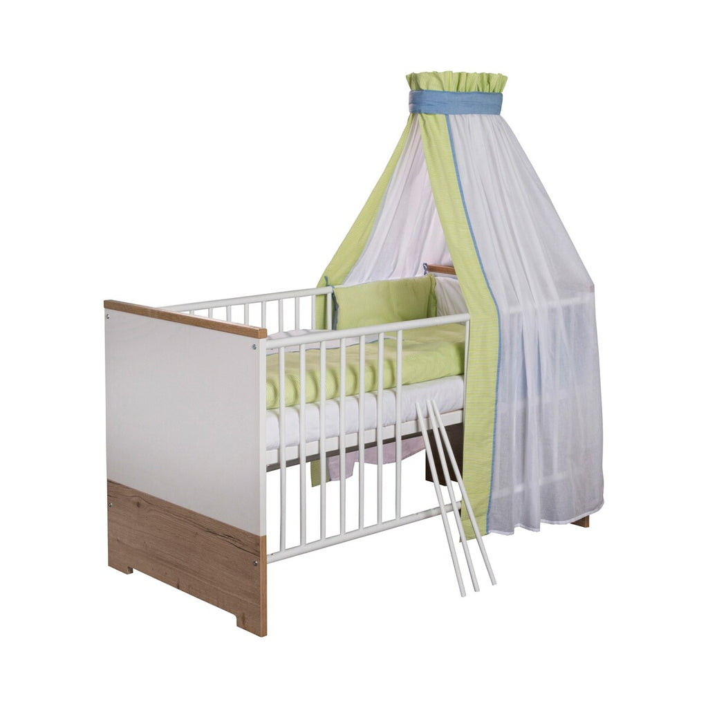 Babymøbelsett Eco Plus 2 deler med seng og stellekommode bakside