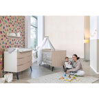 Babymøbelsett Smile 2 deler med seng og stellekommode forfra