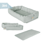 Babynest 3-i-1 Style Frosty green nærbilde polstring