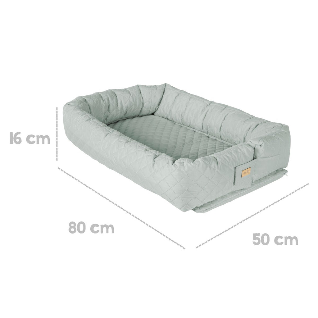 Babynest 3-i-1 Style Frosty green pakket og klar til bruk