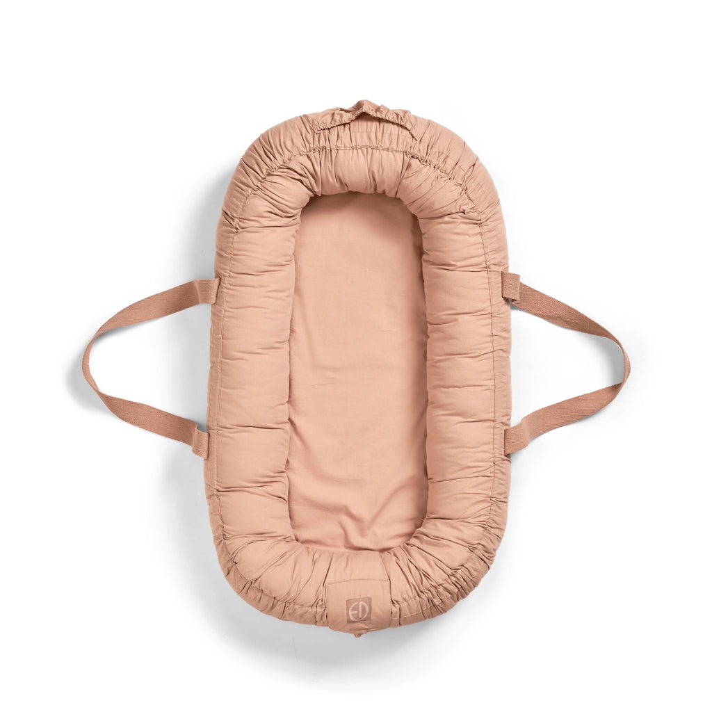 Babynest bærbart bomull 78x45 cm Blushing Pink forfra