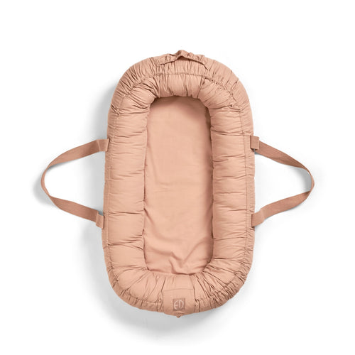 Babynest bærbart bomull 78x45 cm Blushing Pink forfra