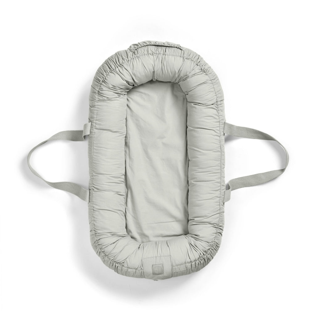 Babynest bærbart bomull 78x45 cm Mineral Green forfra