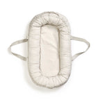 Babynest bærbart bomull 78x45 cm Vanilla White forfra