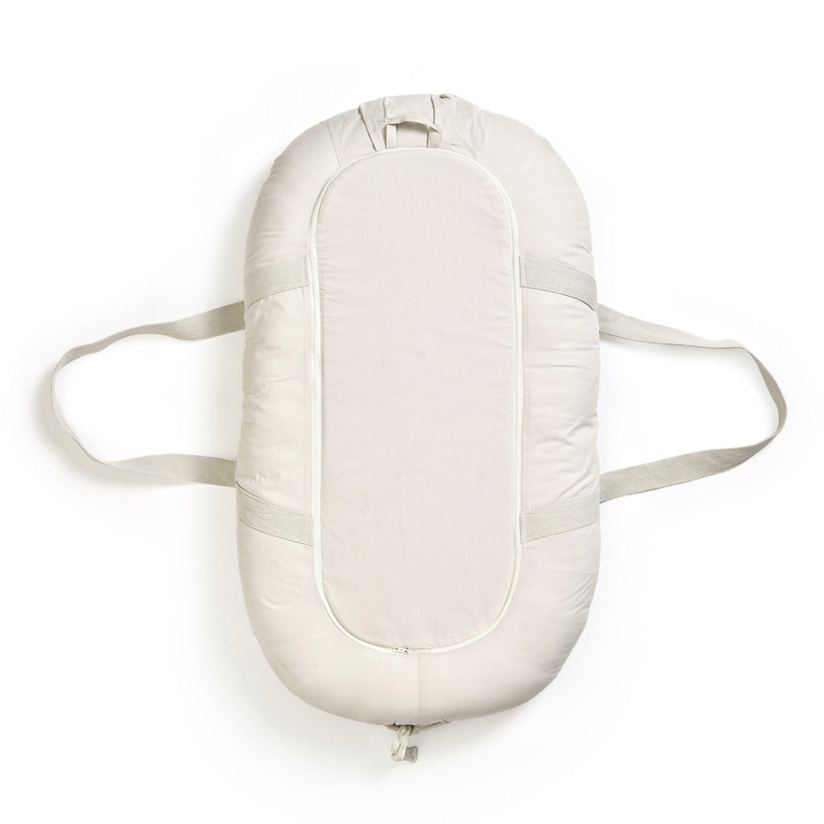 Babynest bærbart bomull 78x45 cm Vanilla White bakside