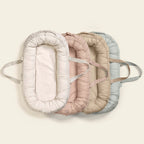 Montert Babynest bærbart bomull 78x45 cm Vanilla White nærbilde