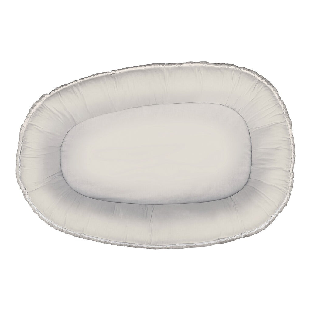Detalj av babynest ensfarget bomull 80x55 cm fra fødsel