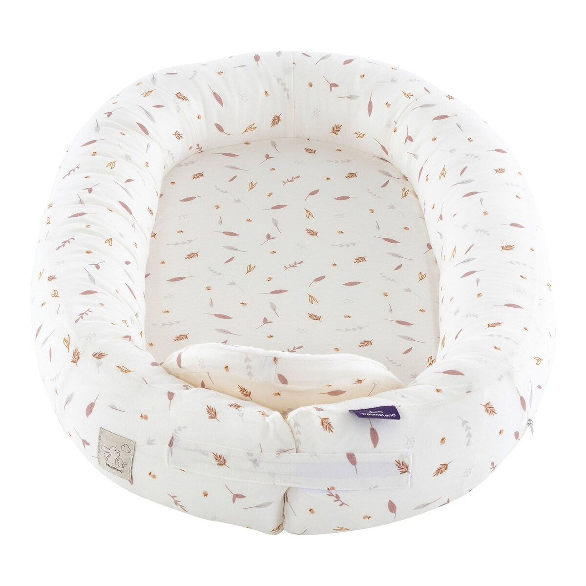Nærbilde av materiale babynest HOME Comfort med madrass