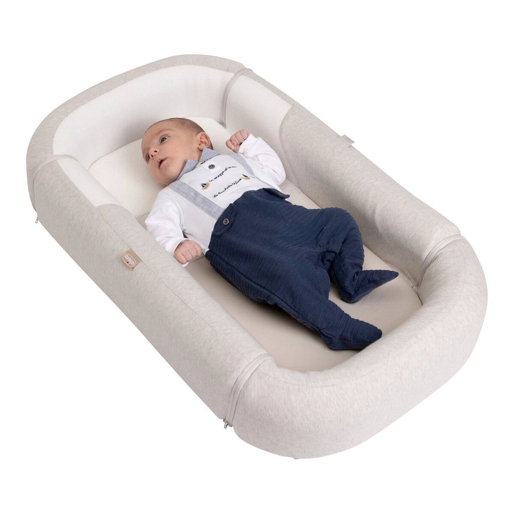 Babynest Mommy Pod 3in1 økologisk bomull detalj av stoff
