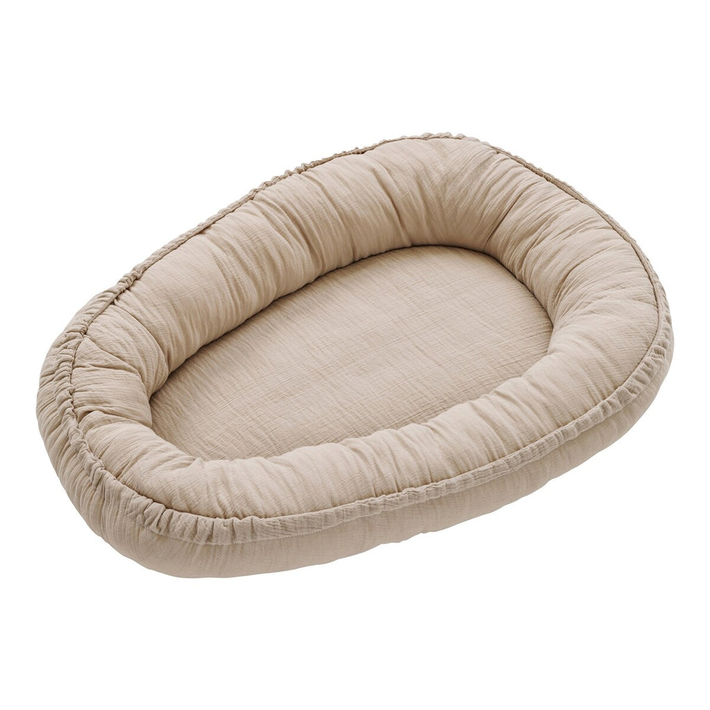 Babynest i musselin 82x55 cm fra fødsel til 5 mnd forfra