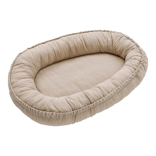 Babynest i musselin 82x55 cm fra fødsel til 5 mnd bakside