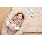 Babynest i musselin 82x55 cm fra fødsel til 5 mnd nærbilde av kant