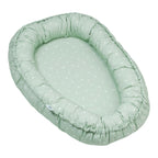Babynest NIDO jersey bomull 80x55 cm detalj av sømmer