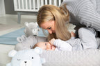 Babynest Style grå med bjørnemotiv - roba pakket og klar til levering