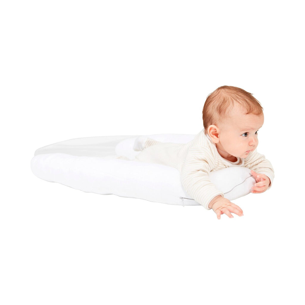 Babynest for utviklingsstøtte justerbar 170 cm montert i seng