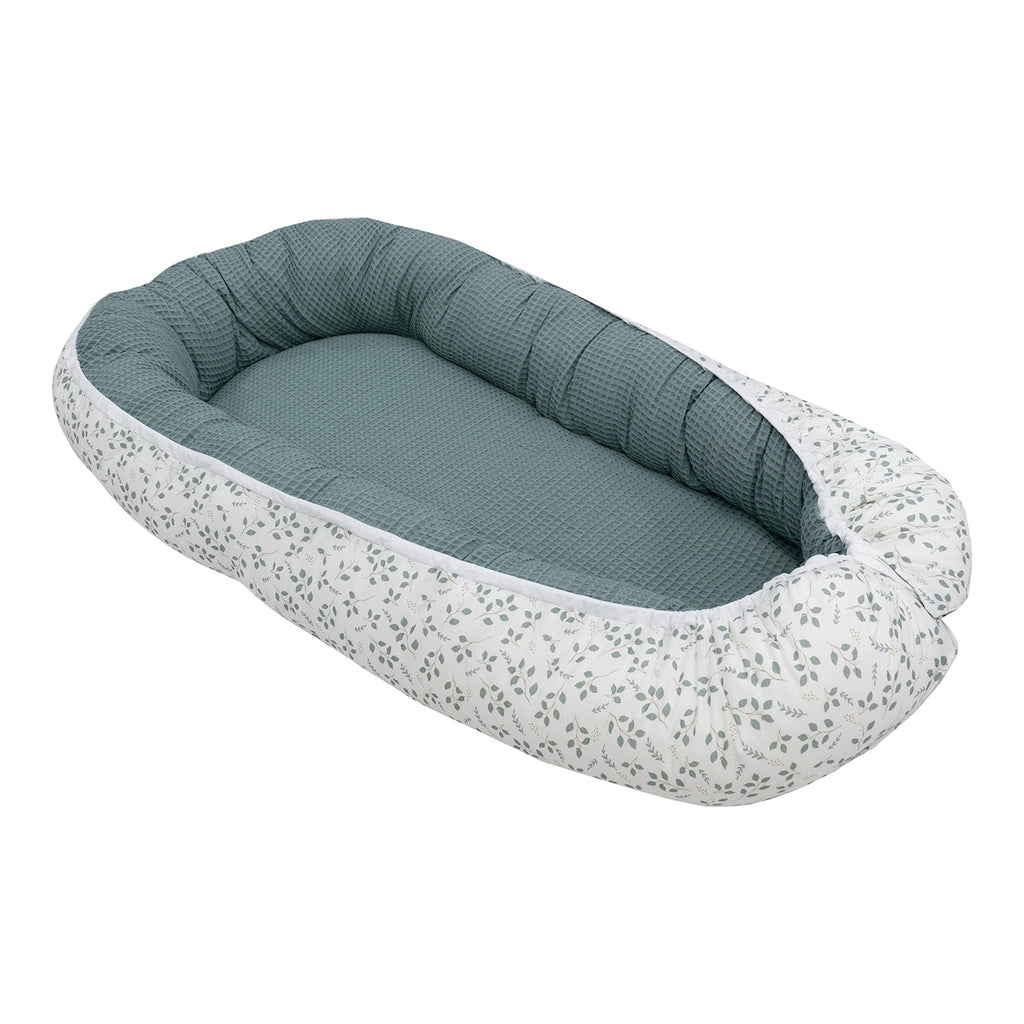 Babynest vaffelpiké vendbart 55x95 cm justerbar størrelse bakside