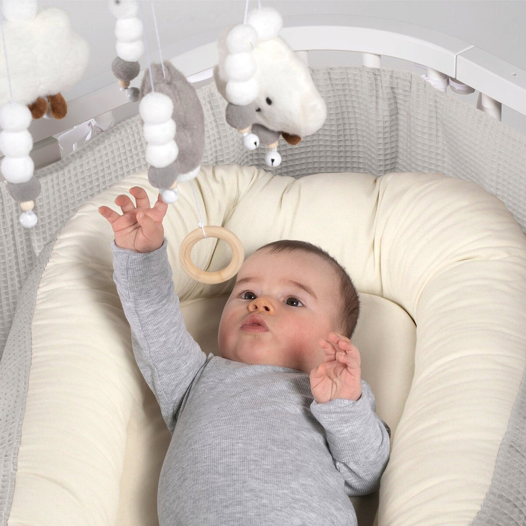 Babynest vaffelpiqué vendbart 90x50 cm bomull - babybay