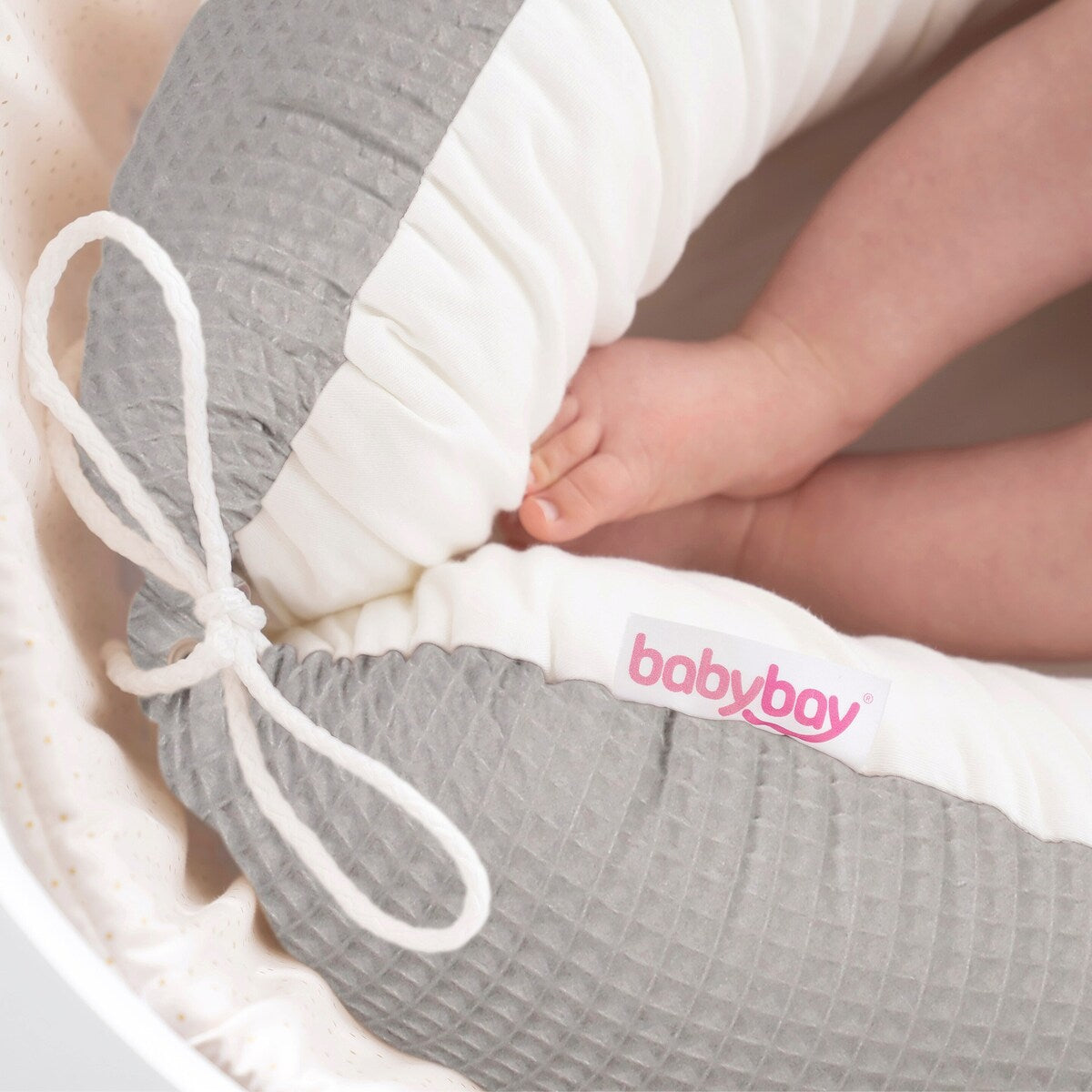 Babynest vaffelpiqué vendbart 90x50 cm bomull - babybay