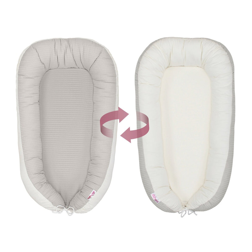 Babynest vaffelpiqué vendbart 90x50 cm bomull - babybay