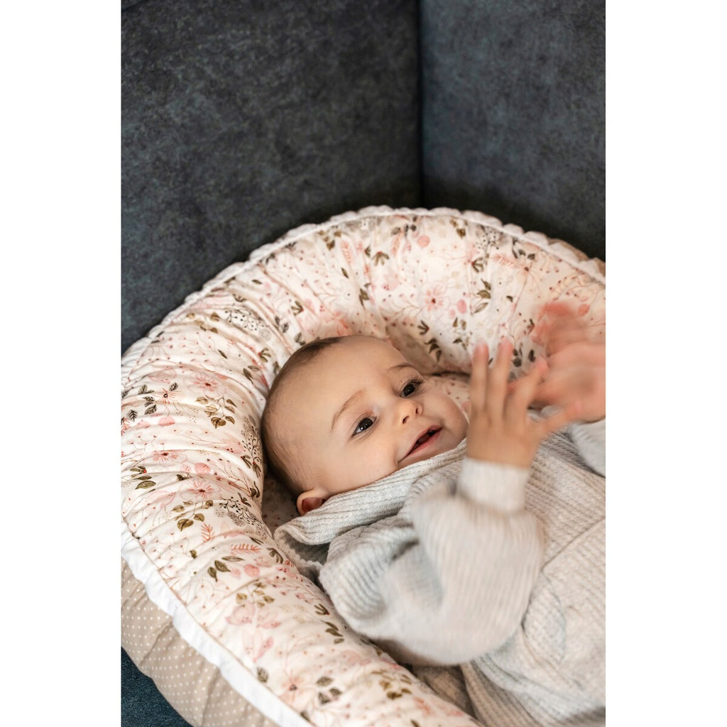 Babynest vendbart design 55x95 cm bomull - Ullenboom