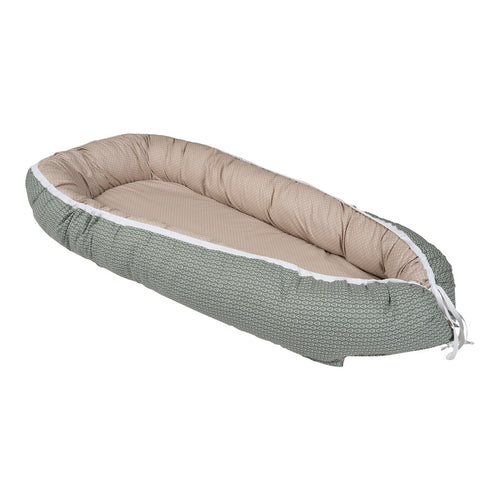 Babynest vendbart design 55x95 cm bomull bakside
