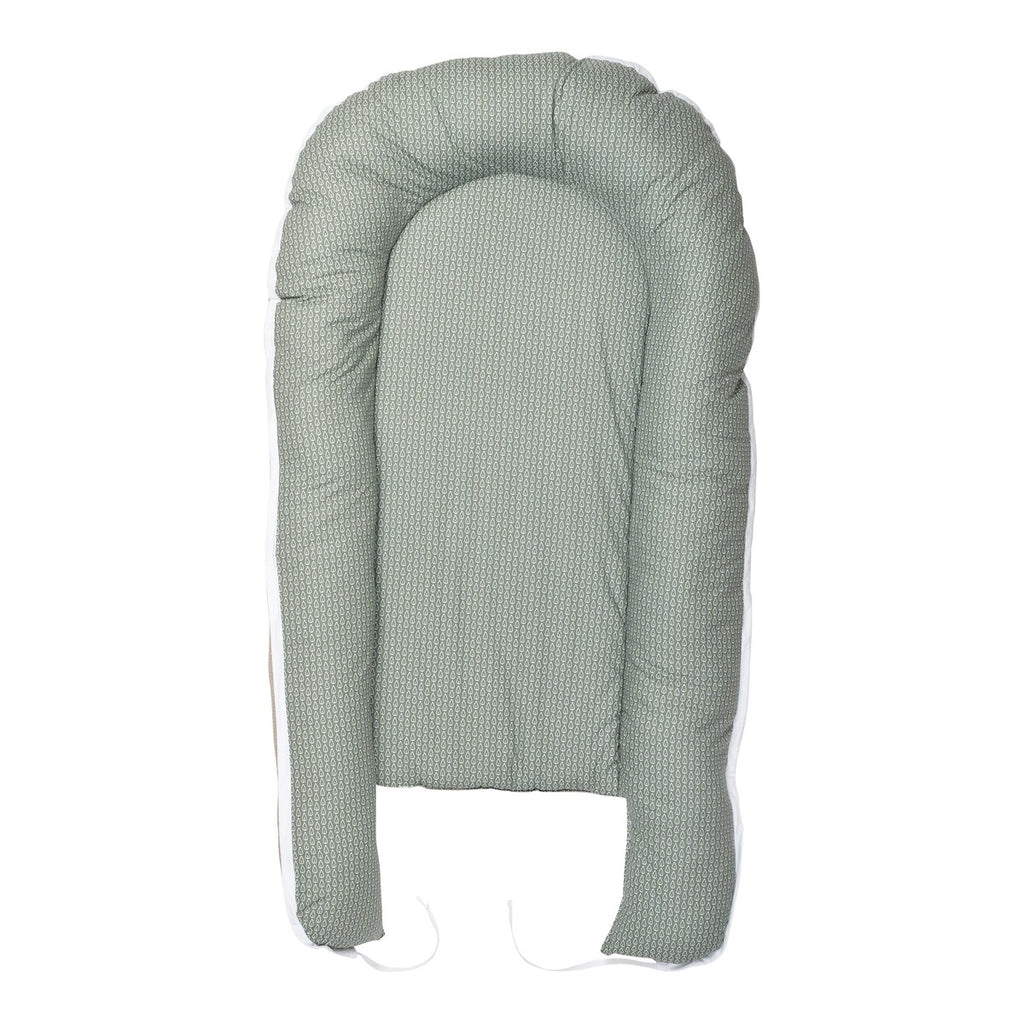 Babynest vendbart design 55x95 cm bomull detalj av stoff