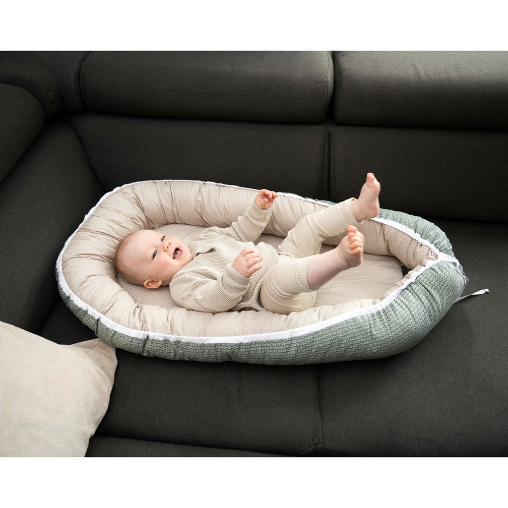 Babynest vendbart design 55x95 cm bomull - Ullenboom