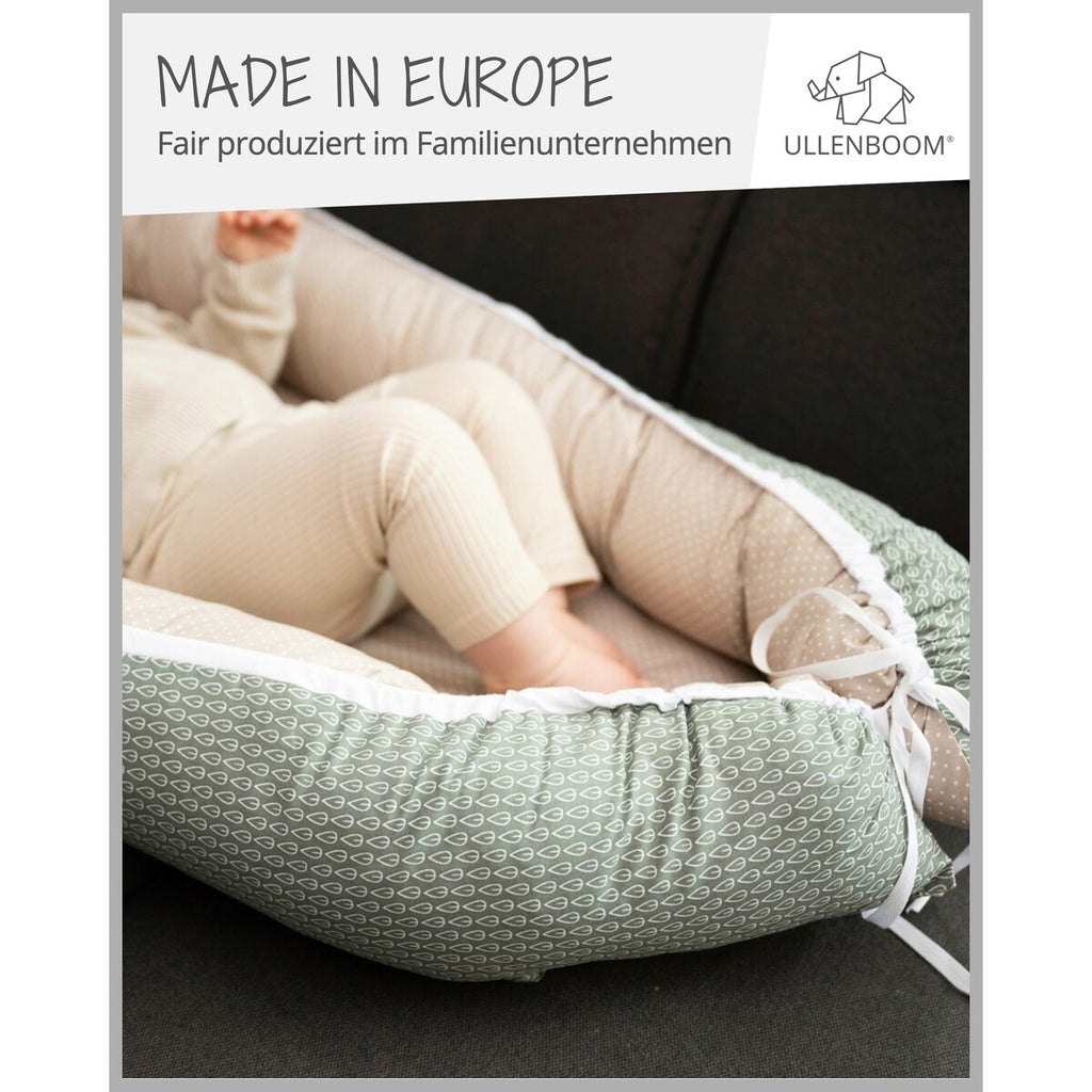 Babynest vendbart design 55x95 cm bomull - Ullenboom