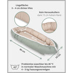 Babynest vendbart design 55x95 cm bomull - Ullenboom