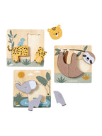 Babypuslespill 3-pack Tansania i tre FSC® montert puslespill