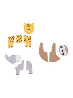 Babypuslespill 3-pack Tansania i tre FSC® nærbilde av jungeldyr