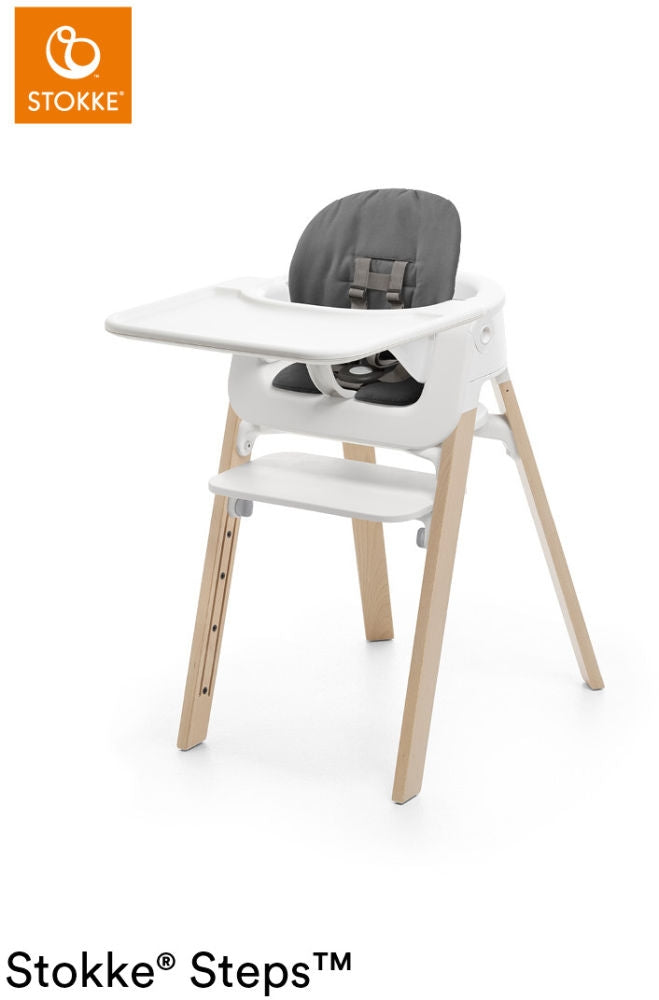 Bakside av babypute til Stokke Steps 6-18 mnd herringbone grey