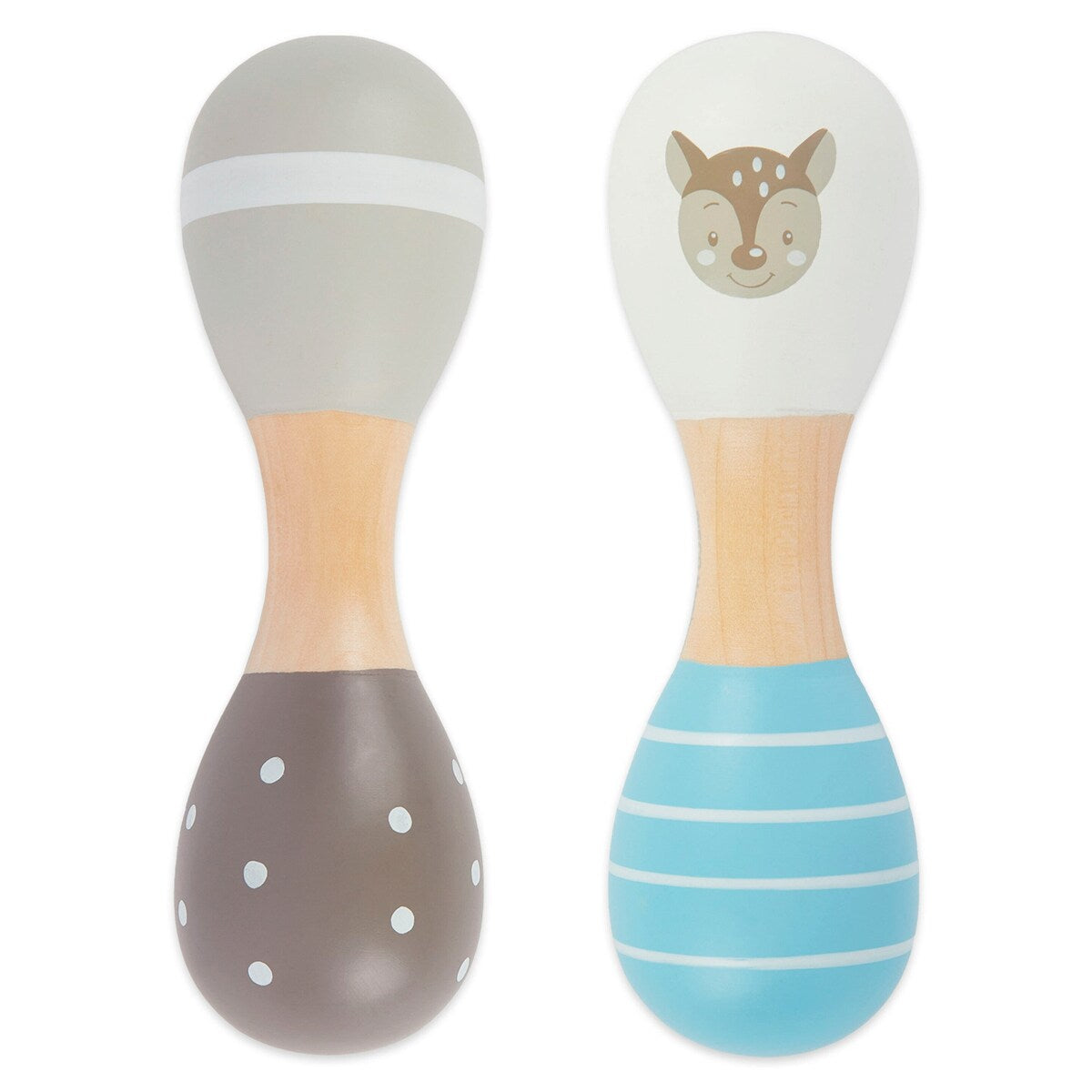 Babyrangle i tre rådyr 2er sett 19 cm forfra