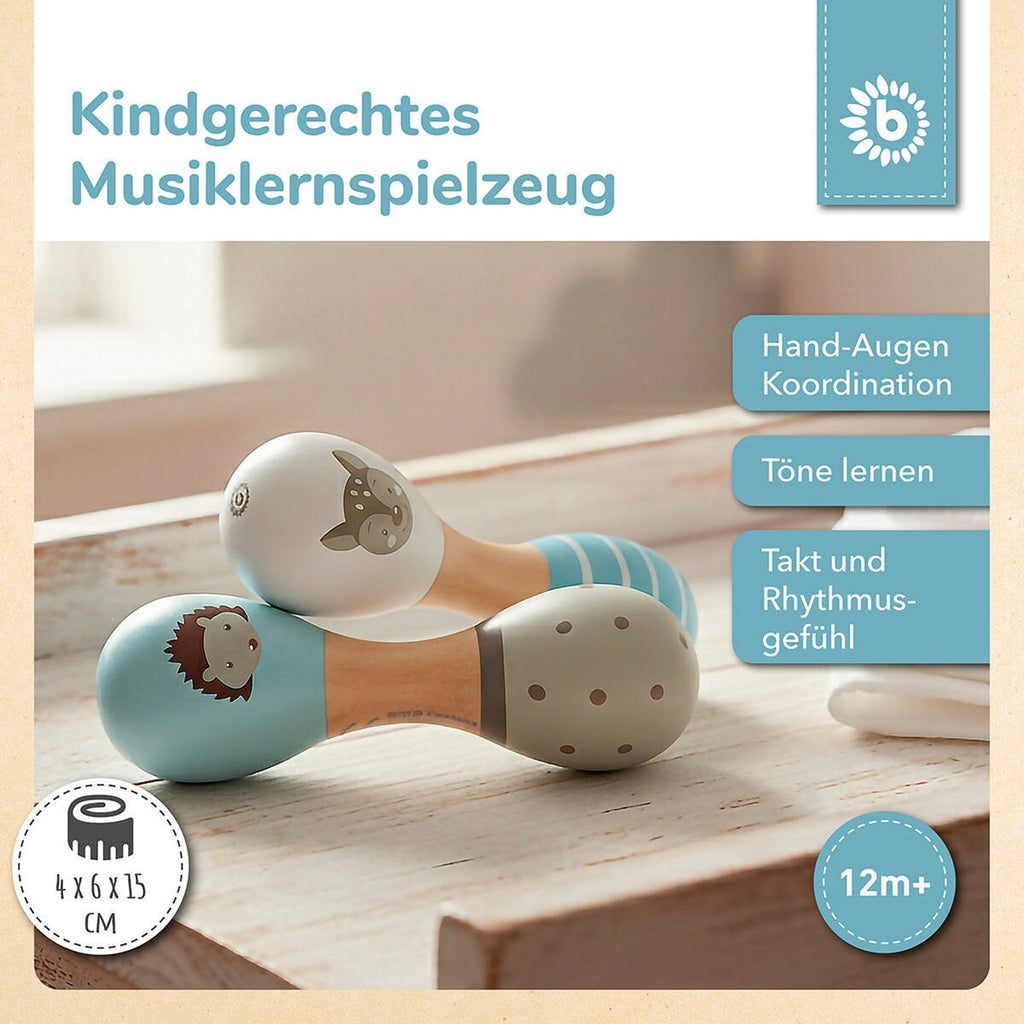 Babyrangle i tre skogdyr 2er sett 19 cm barn som holder