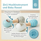 Babyrangle i tre skogdyr 2er sett 19 cm fargerikt design