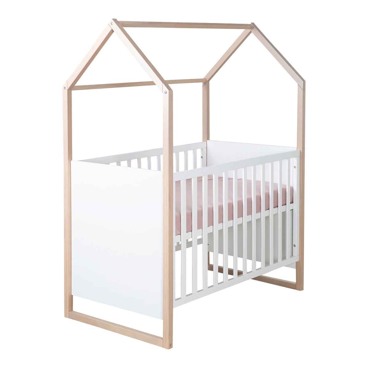 Babyromsmøbler Cabane 3 deler med husseng og garderobe detalj av husseng