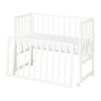 Babyseng og bedside-seng 3-i-1 med barriere og madrass forfra