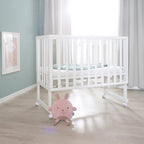 Babyseng og bedside-seng 3-i-1 med barriere og madrass - roba