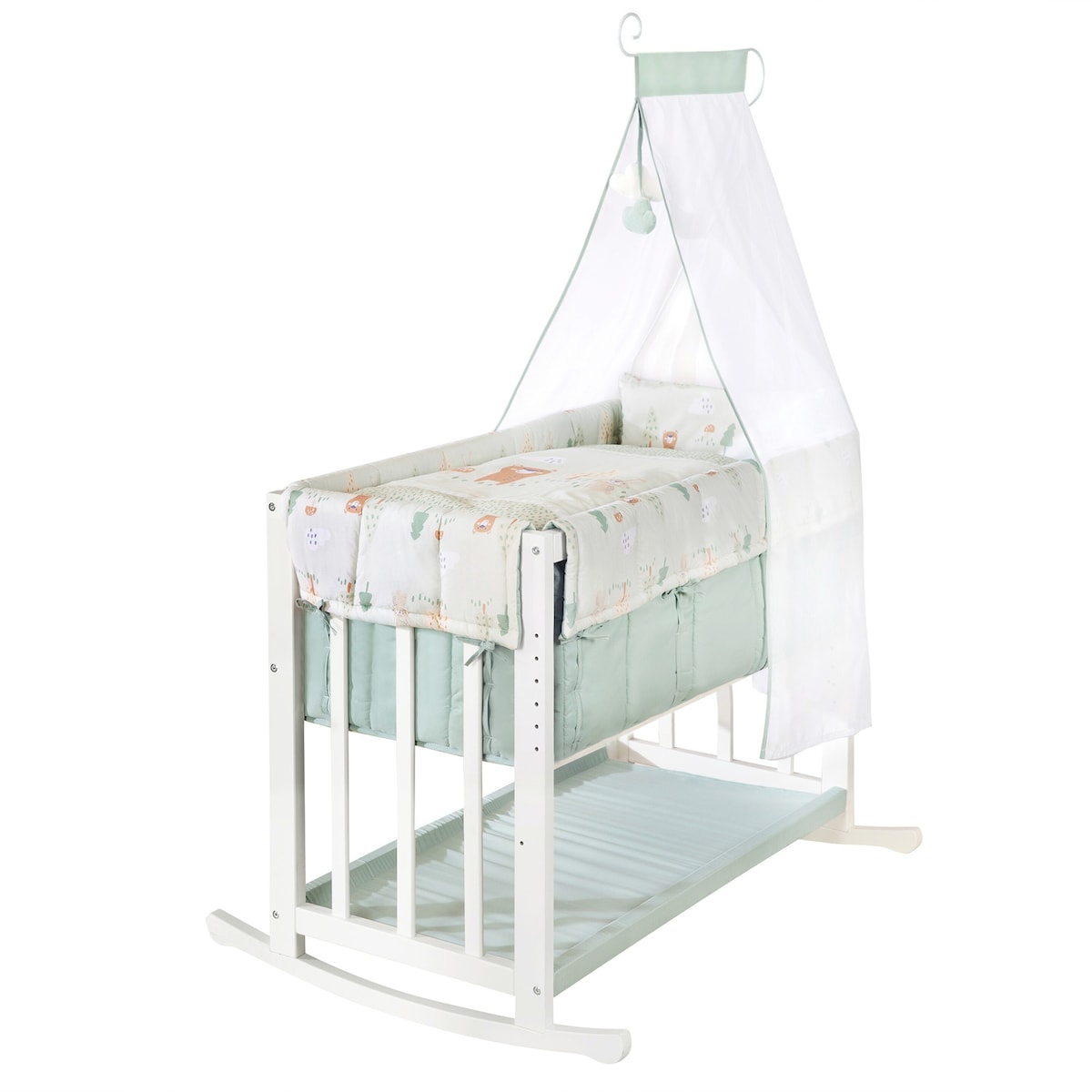 Babyseng 4-i-1 Woodland Buddies 45x90 cm forfra