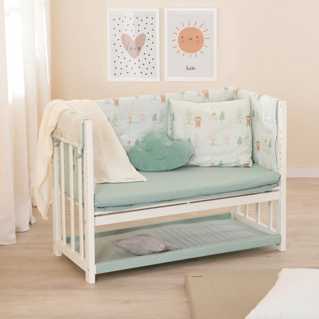 Babyseng 4-i-1 Woodland Buddies 45x90 cm som vugge