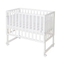 Babyseng og bedside-seng 3-i-1 med barriere Sternenzauber grå - roba forfra
