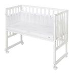 Babyseng og bedside-seng 3-i-1 med barriere Sternenzauber grå - roba bakside