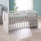 Babyseng Lea 70 x 140 cm med 3 høydeinnstillinger grå liggeflate