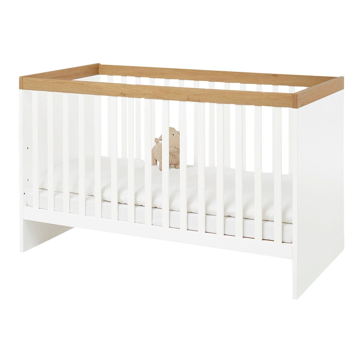Babyseng Linje 70x140 cm konvertibel til juniorseng forfra